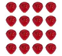 PH PandaHall Perles de Fraise Imitation Fruit 16 pièce Jolies Perles en Verre 3D Perle en Forme de Fruit Rouge pour Bricolage Fabrication de Bijoux Boucles D'Oreilles Bracelets Colliers