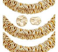 PH PandaHall Perles D'Espacement Plaquées Or 18K Perles Rondes Plates en Laiton de 10mm 50pcs Perles Heishi Espaceurs pour Colliers Bracelets Boucles D'Oreilles Fabrication de Bijoux D'Été Mariage