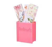 PH PandaHall Porte Marque Pages en Forme de Livre Support Marque Page Organisateur Marques Page Imprimé 3D Rose Fournitures Bureau Littéraire Cadeau Rentrée pour Enseignants Décoration Bibliothèque