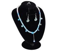 PH PandaHall Présentoir à Colliers en Velours Noir Présentoir en Forme de Buste en Velours Présentoirs à Bijoux Organisateur pour Boucles D'Oreilles Collier Vitrine Magasin de Détail 10.2x17x22.6cm