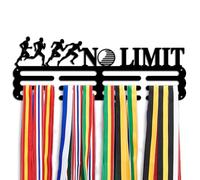 PH Pandahall Présentoir à Médailles Running Présentoir à Médailles No Limit Sports Porte Médailles Mural en Métal 3 ligne pour Cadeau de Compétition 40x15cm