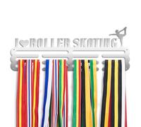 PH PandaHall Présentoir pour Médailles de Patinage à roulettes, Acier Inoxydable Support pour Médailles Étagère Murale pour Trophée de Patineur Support pour Plus de 60 médailles