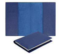 PH PandaHall Protection de livre rectangulaire en cuir synthétique rechargeable pour carnet de croquis A5 - Bleu marine - 33 x 22,9 cm