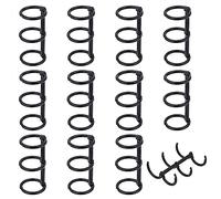 PH PandaHall Reliures à feuilles mobiles, 12pcs Anneaux de livre à 3 anneaux en métal Snap Split Hinged avec pinces à reliure de 19mm de diamètre intérieur pour Ordinateur Portable Agenda, Noir
