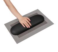 PH PandaHall Repose Bras Noir pour Manucure Repose Main pour Manucure Coussin pour les Mains Support en Cuir pour Nail Art avec Tapis Cushion pour Nail Art Salon Accessoires Outil, 1 set