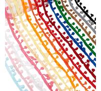 PH PandaHall Ruban à franges en dentelle pour couture, oreillers, vêtements, loisirs créatifs, fête, décoration d'intérieur, 27,7 m x 15 couleurs, 10 mm