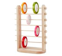 PH PandaHall Support de Rangement de Rubans en Bois à 7 niveau Support de Bobines Organisateur de Rangement de Rubans pour Fils Couronnes en Maille Couture Artisanat Emballage Cadeau Crochet