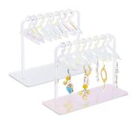 PH PandaHall Supports de Suspension pour Boucles D'Oreilles à 32 trou en Acrylique avec Mini Cintres pour Présentoir de Boucles D'Oreilles Placard Clous D'Oreilles Organisateur pour Salon de Détail