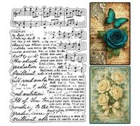 PH PandaHall Tampon Transparent Note de Musique Tampon Transparent pour Notation Musicale pour la Fabrication de Cartes le Scrapbooking le Gaufrage la Décoration de Photos