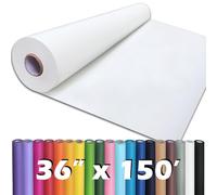 PH PERKHOMY Rouleau de papier kraft blanc 90 cm x 45 m pour emballage cadeau, bouquet, fleur, art, peinture, artisanat, écriture, emballage, expédition 80 g/m² (blanc, 91,4 cm x 45 m)