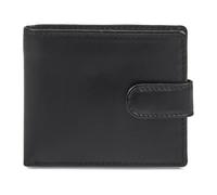 ph PRIMEHIDE Portefeuille à trois volets en cuir véritable pour homme avec blocage RFID, 8 emplacements pour cartes, fenêtre pour carte d'identité, poche pour pièces de monnaie, portefeuille fin à