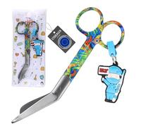 Ph Pro Heat Ciseaux Infirmier - Infirmiere Accessoires - Ciseaux Bout Rond pour Usage Professionnel ou Domestique - Materiel Infirmiere Acier Inoxidable -Ciseau Courbes pour Infirmière Multicolore.