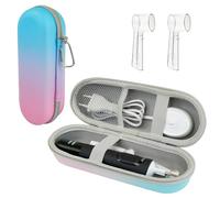 Ph Pro Heat Etui Voyage Brosse a Dent Électrique Compatible Oral B Braun - Trousse Brosse a Dent Electrique.(Rosa y Azul)