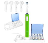 Ph Pro Heat Porte-brosse à dents électrique - Support et rangement avec 4 capuchons de protection - Blanc et compatible avec Oral B.