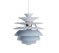 LOUIS POULSEN lampe à suspension PH SNOWBALL (Bleu poussiéreux / Chrome - Aluminium)