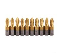 PH2 Lot de 10 vis à tête cruciforme pour embouts de tournevis 25 mm avec rainure antidérapante pour une meilleure prise en main et tige hexagonale de 6,35 mm pour perceuse et outils de tournevis