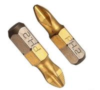 PH2 Lot de 10 vis à tête cruciforme pour embouts de tournevis avec tige hexagonale antidérapante de 25 mm pour perceuse, vis électrique pour pilotes et outils à main