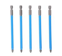 PH2 Lot de 5 embouts de tournevis antidérapants extra longs de 127 mm avec tige hexagonale magnétique pour utilisation manuelle et électrique