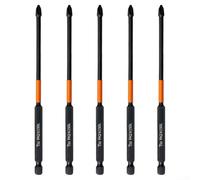 PH2 Lot de 5 embouts de tournevis cruciformes en alliage d'acier aimanté pour un travail efficace (150 mm)