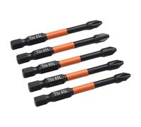 PH2 Lot de 5 embouts de tournevis cruciformes en alliage d'acier aimanté pour un travail efficace (65 mm)