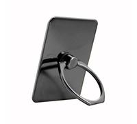 PH26 Bague Anneau Support Noire pour Carrefour Smart 5 en Aluminium chromé Rotation de 360° au Design élégant avec adhésif 3M