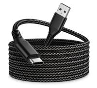 PH26 Câble USB-C Nylon 1 m Charge Rapide pour Realme 14T 5G | Câble nylon tressé 1 m, USB A vers USB-C, noir