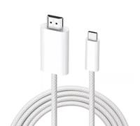 PH26 Ⓡ Câble USB-C vers HDMI [4K/60Hz] nylon tressé compatible avec Xiaomi Redmi Note 9S Câble USB-C 3.0 vers HDMI 2.0 Ultra HD 4k, Full HD/3d Haute Vitesse - longueur 1.8m