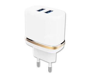 PH26 Chargeur Secteur pour Huawei P30 Pro Chargeur Puissant et Rapide 2X USB 5V / 2,1A + 1A Soit 3.1A au Total, Dual-USB outputs Charger Rapidement et en Toute sécurité