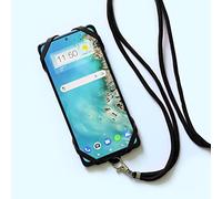 PH26 Ⓡ Coque Cordon Silicone Compatible Fairphone 3 Antichoc avec lanière Tour de Cou réglable - Noir