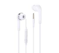 PH26 Écouteurs Compatible avec Motorola Moto Edge 60 Fusion India Haute Qualité Audio Intra-Auriculaires en Silicone Ultra Confort Isolant Le Bruit avec contrôle du Volume et Microphone - Blanc
