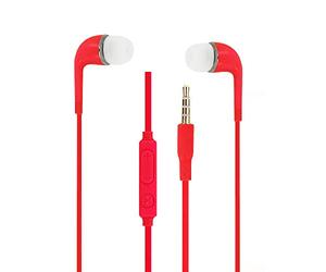 PH26 Écouteurs pour Oppo A94 5G Haute Qualité Audio Intra-Auriculaires en Silicone Ultra Confort Isolant Le Bruit avec contrôle du Volume et Microphone - Rouge