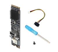 PH6603 Adaptateur NVME vers type E PCIe Gen3x4 20 Gbit/s W/dissipateur thermique et alimentation 4 broches pour ordinateur de bureau/ordinateur portable/NAS NVME carte adaptateur disque solide