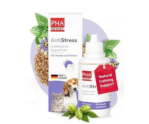 PHA Antistress pour Chiens et Chats en Cas de Stress, d'agitation, d'anxiété, Soutien Naturel des nerfs du Chien et du Chat, Gouttes Antistress 30 ML