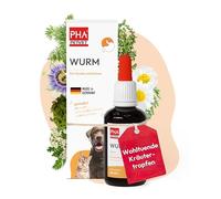 PHA - Gouttes de vers pour chien et chat - Avec herbes, absinthe, administration de moutons et thym - Pour un soutien naturel des intestins et une digestion normale - 50 ml