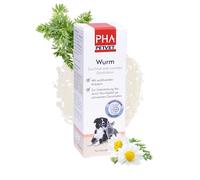 PHA Gouttes de vers pour chien et chat - Traitement naturel contre les vermifuges secondaires, alternative aux infestations de vers par vermie, achillée millefeuille, thym, 50 ml