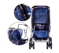PHabillage Pluie pour Poussette Universelle Housse de Pluie Poussette Protection contre Pluie et Vent Transparent