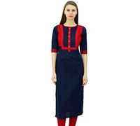 Phagun Ethnic Women Cotton Kurti Indian Casual Porter Tunique Droite Kurta