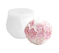 Phalaenopsis Fleur Sphère Bougie Moules En Silicone De Qualité Alimentaire Silicone pour Époxy Artisanat Bougie Savon Chocolat Élastomère Fleur Moulage