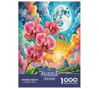 Phalaenopsis Orchidéeée Puzzles 1000 Pièces Cadeau Unique Jeu Éduchatif Challenge Toy À De Qualité Supérieure Peinture Art pour Adultes Et Enfants À Partir De 12 Ans 70x50cm/1000pcs