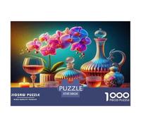 Phalaenopsis Puzzle 1000 Pièces pour Adultes Et Enfants Flower De l'art De La Décoration Moderne Jeu Cadeau Unique 1000 Pieces Activité Relaxante Cadeau d'anniversaire 38x26cm/1000pcs