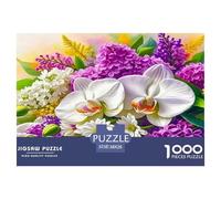 Phalaenopsis Puzzle 1000 Pièces pour Adultes Et Enfants Flower Jeu Éducatif Jouets Défi 1000 Pieces Activité Relaxante Cadeau pour Femme, Homme, Couple Et Amie 38x26cm/1000pcs