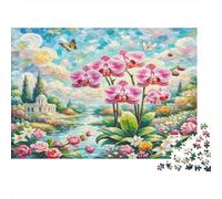 Phalaenopsisée 1000 Pcs Carton Recyclé Orchidée Garden Kit Puzzle Familles Amateurs Ultra-Difficile Cadeau Voyage Cadeau Famille 70x50cm/1000pcs