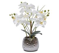 Phalenopsis artificielle (orchidée) plante artificielle couleur blanche hauteur 39 cm
