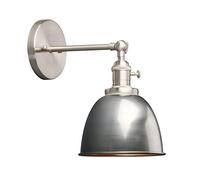 Phansthy Mini plafonnier moderne en demi-cercle avec abat-jour en métal - Éclairage mural vintage industriel - Lampe murale de loft - Décoration antique - Éclairage mural de cuisine (vernis