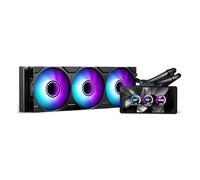 Phanteks Glacier One 360M25-LCD AIO Refroidisseur de processeur liquide, écran IPS LCD HD de 6", ventilateurs M25 Gen2 D-RGB de 120 mm, plaque froide en cuivre haute performance, compatible Intel et