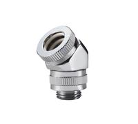 Phanteks Glacier Rotary Anschluss 45 Grad G1/4 Zoll AG Auf 12mm AD Hardtube - drehbar, Chrome Silber