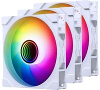 PHANTEKS M25 Gen2 PWM D-RGB Ventilateurs - Lot de 3 - Reverse Blade, 140mm, blanc