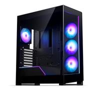 Phanteks NV5X, Châssis de jeu ATX à haut débit d'air, ventilateurs ARGB S25 de 4 x 120 mm, port de type C haute vitesse, support de radiateur à 360°, éclairage ARGB intégré, double panneaux en verre