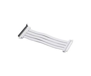 Phanteks Rallonge PCI-E 4.0 x16, 0.3m, Connecteur Femelle vers Mâle, 180°, Contacts Plaqué Or, Noir/Blanc, Pour Carte Graphique - PH-CBRS4.0_FL30_WT01