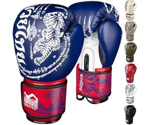 Phantom Athletics Gants de boxe pour homme, muay thaï, MMA et kickboxing, gants de boxe pour arts martiaux, boxe thaïlandaise, 35,5 à 46 g, pour homme, femme et enfant (Muay Thai - Bleu/rouge, 14 oz)
